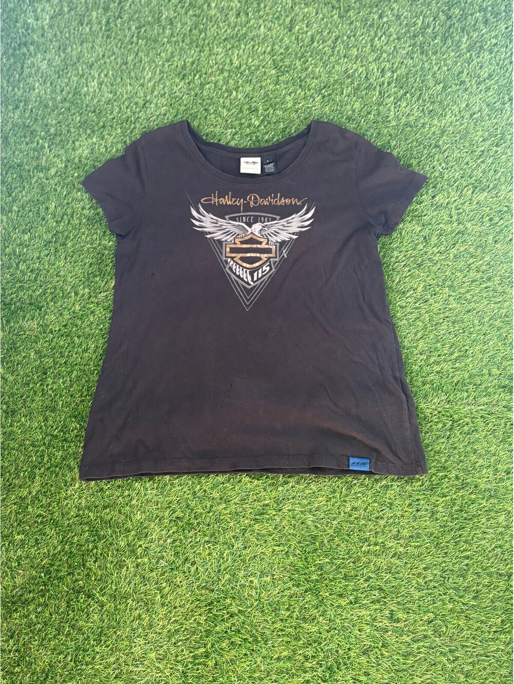 Harley-Davidson Black Cotton T-Shirt Women Large